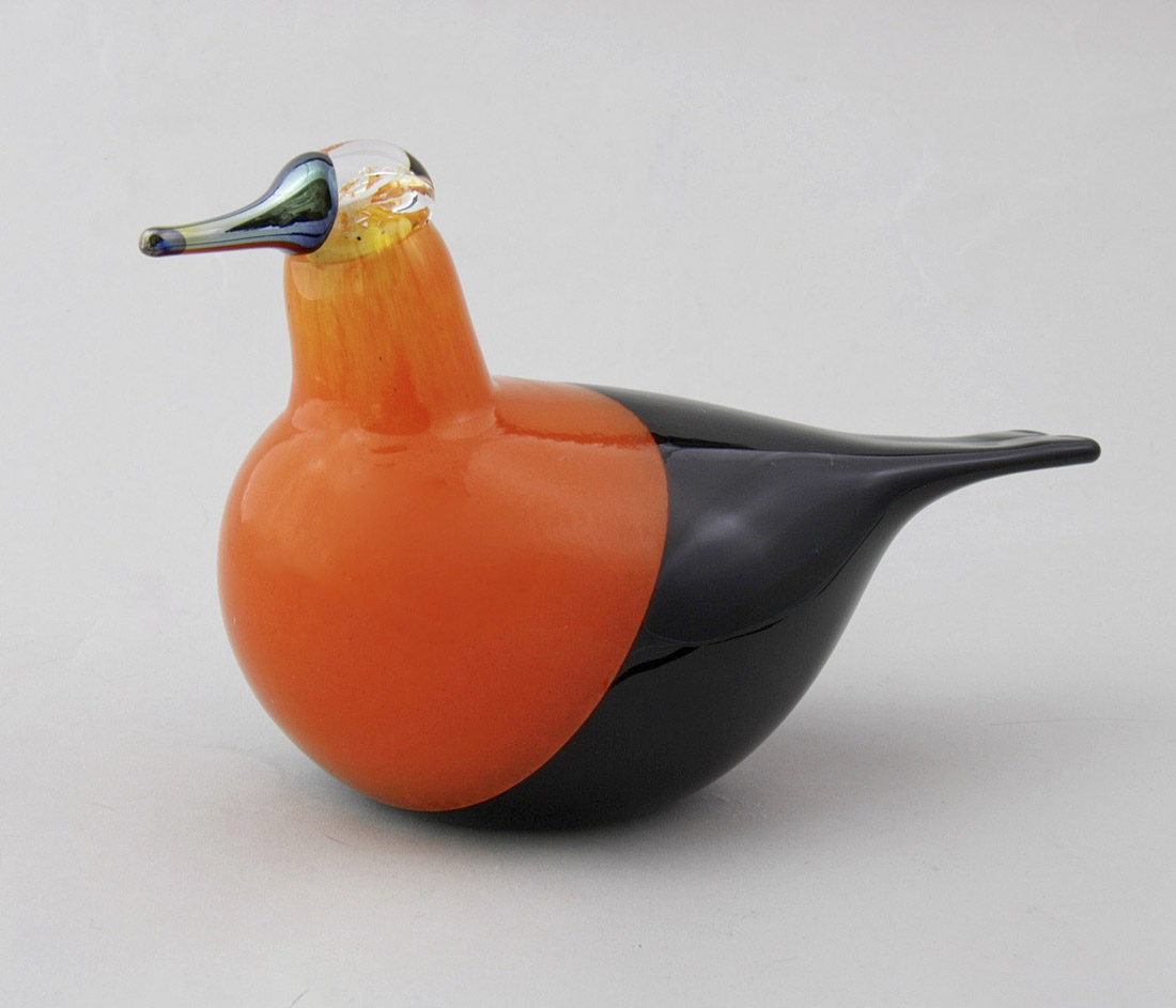 Glass Bird, Oriol. Design, Oiva Toikka. Signature, O.T. II 